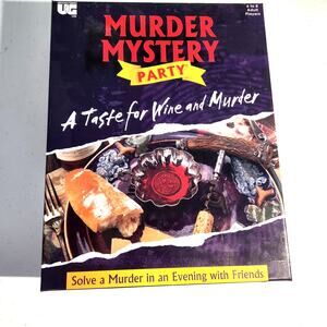 A Taste For Wine And Murder Mystery Party by University Games NEW Sealed